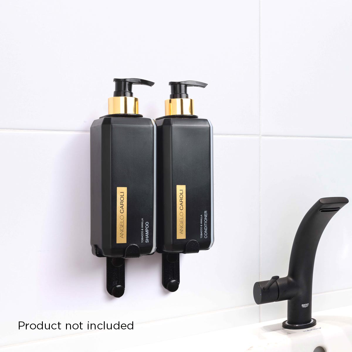 Angelo Caroli Black Stainless Steel Bracket Double Squared