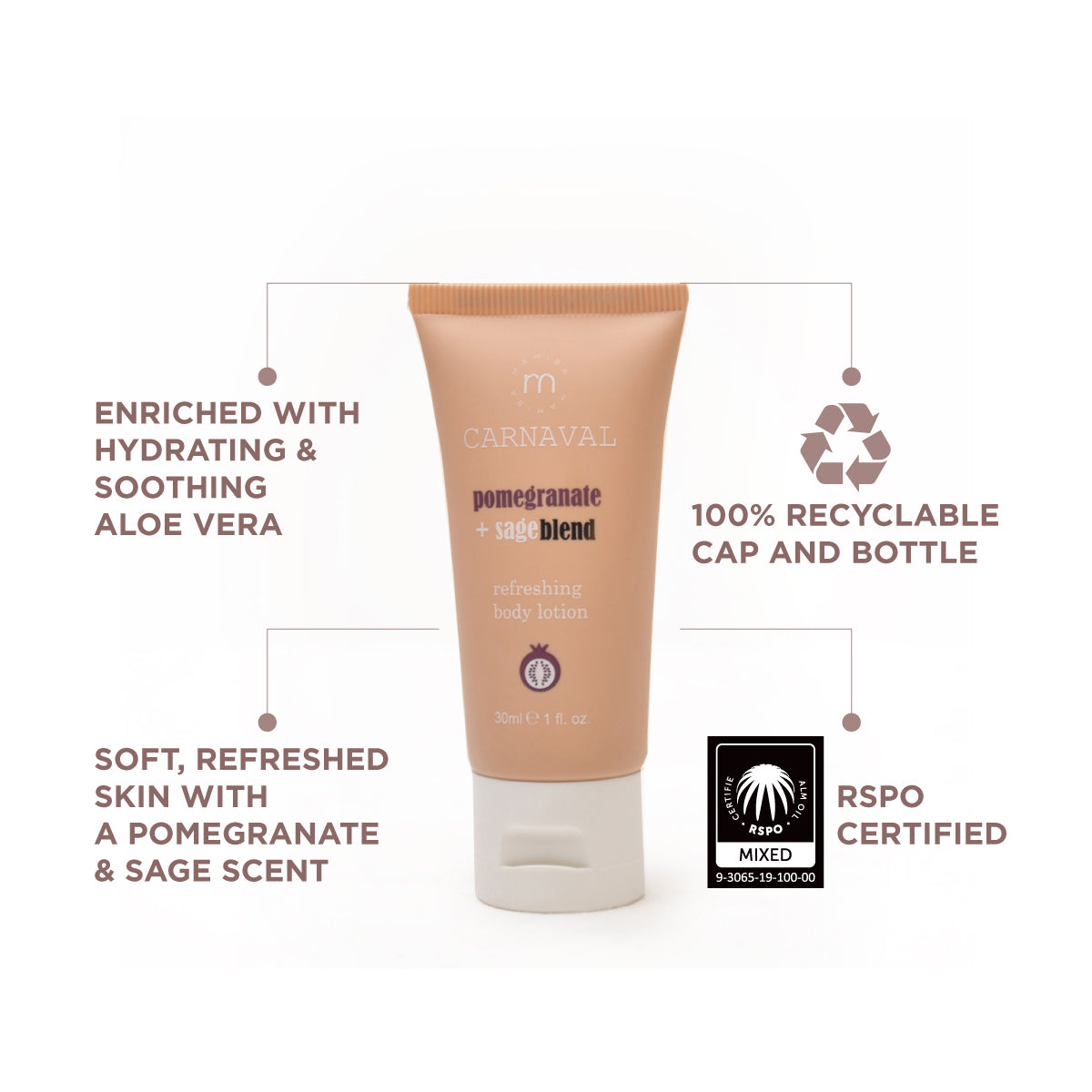 M Carnaval Body Lotion 30ml Tube (25 Tubes/Box)