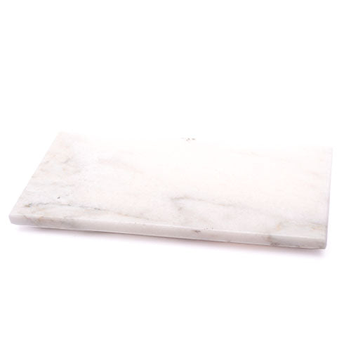Renaissance Master Handcrafted Italian White Marble Amenity Tray