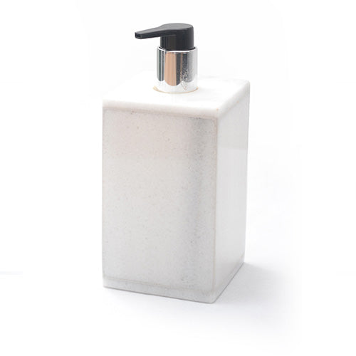 Renaissance Master Handcrafted Italian White Marble Liquid Soap Dispenser