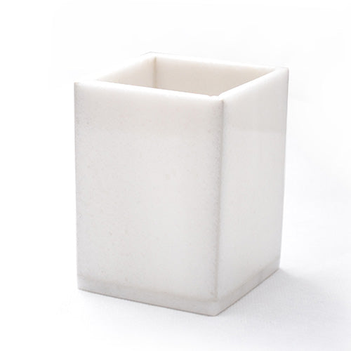 Renaissance Master Handcrafted Italian White Marble Tumbler
