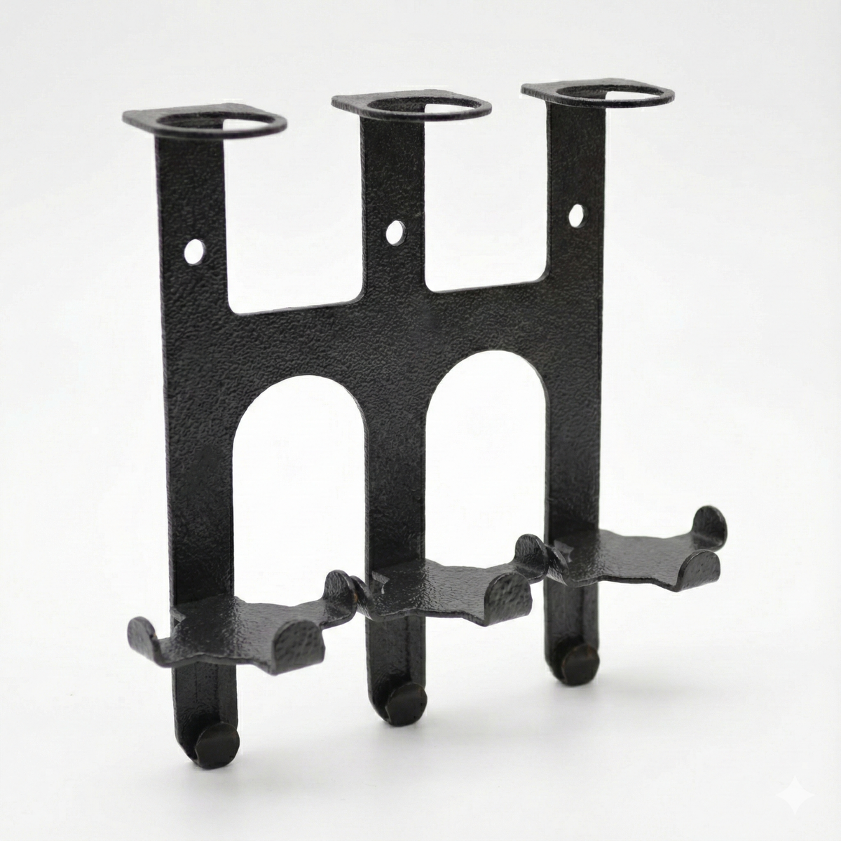 Angelo Caroli Black Stainless Steel Bracket Triple Squared