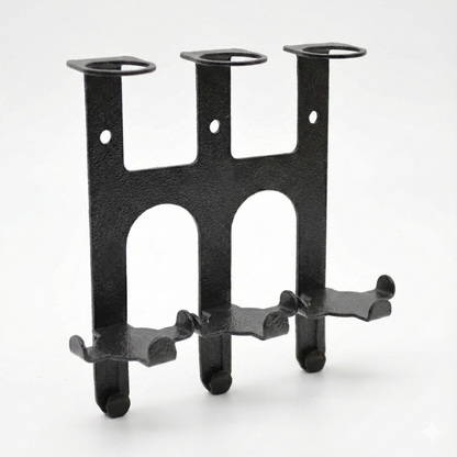 Angelo Caroli Black Stainless Steel Bracket Triple Squared