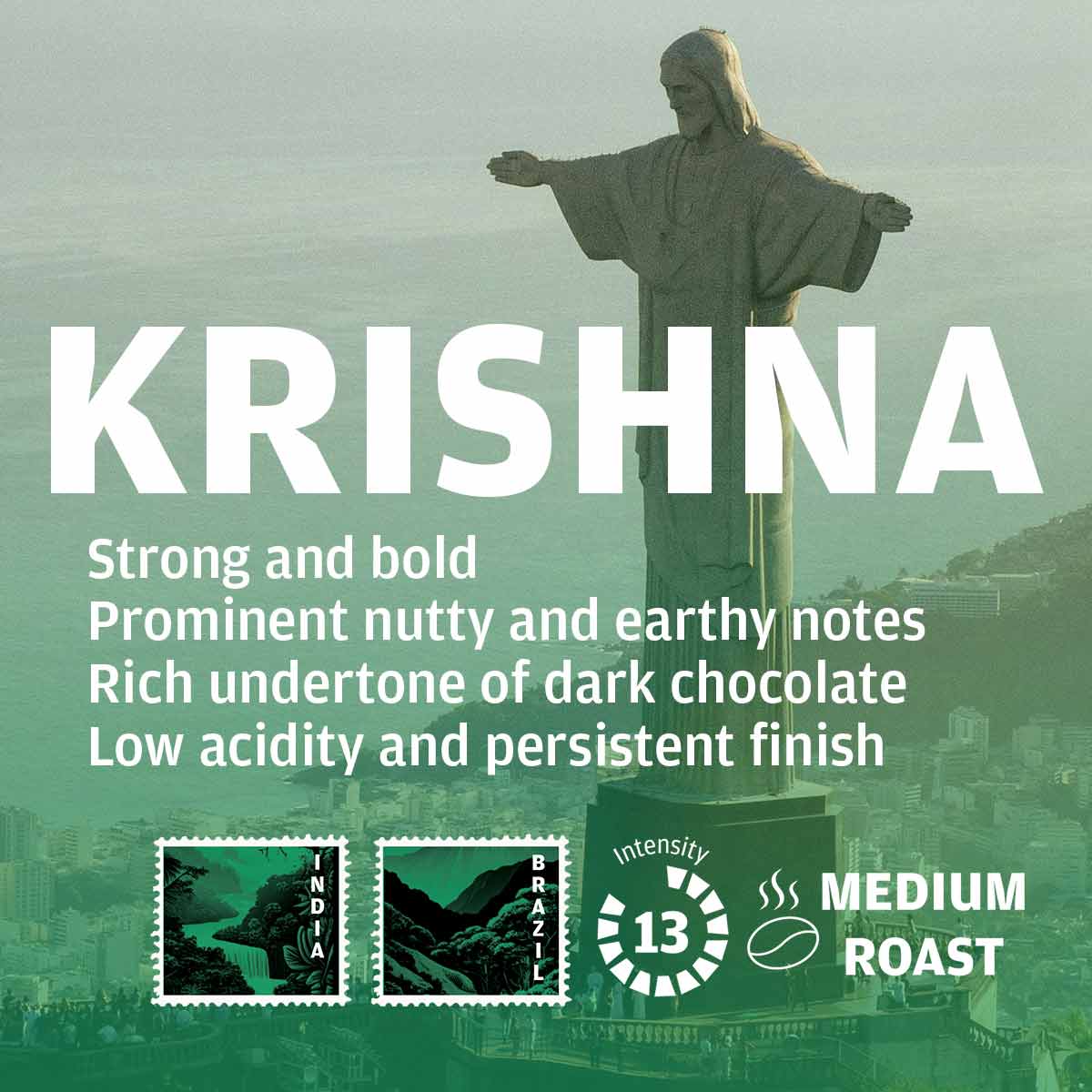 Krishna ABANO di PARMA 70% ROBUSTA 7g Capsules x 100