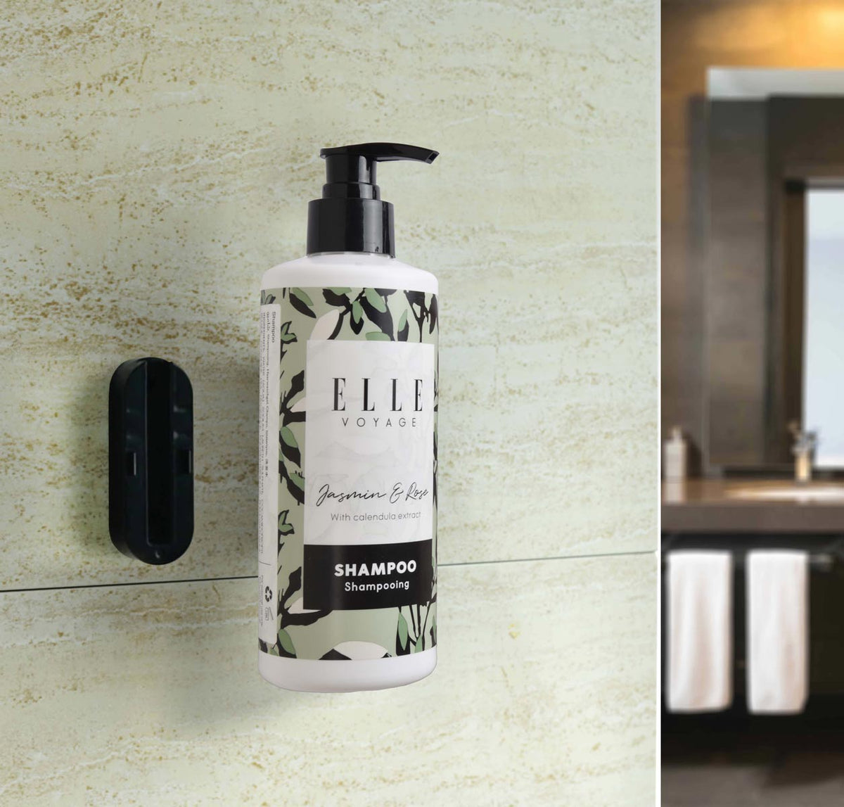 ELLE Jasmin & Rose Shampoo 363ml Dispenser 15/carton