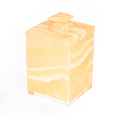 Old Kingdom Handcrafted Translucent Alabaster Jar with Lid