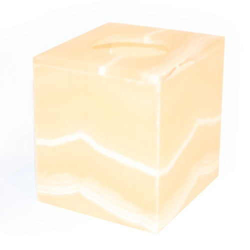 Old Kingdom Handcrafted Translucent Alabaster Tissue Box Cover