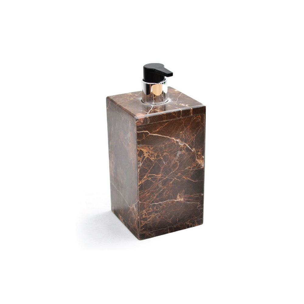 Yecla Handcrafted Spanish Brown Marble Liquid Soap Dispenser